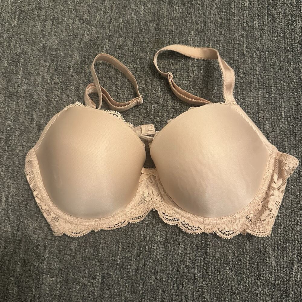 Victoria Secret Dream Angels Lined Lace Beige Demi 32DD